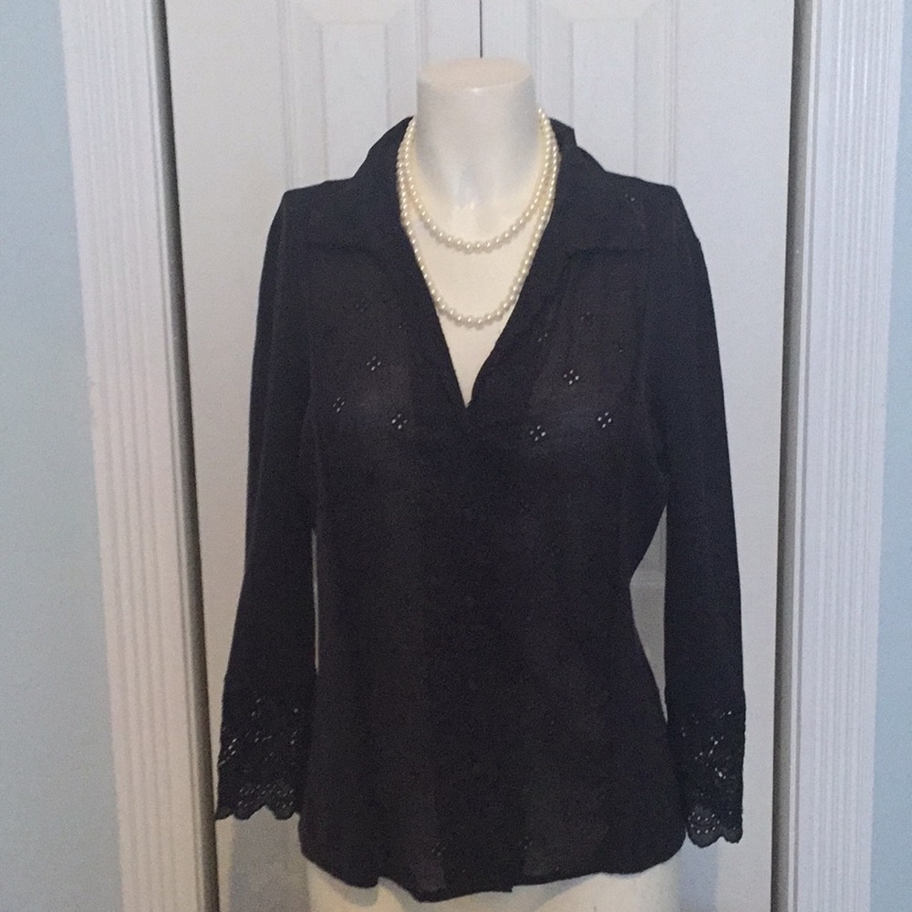 Beautiful dark blue Ann Taylor shirt